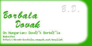 borbala dovak business card